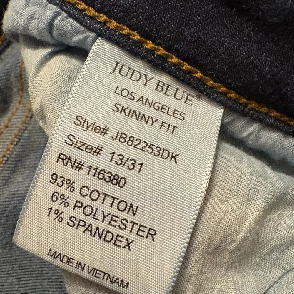 Judy Blue Dark Indigo Skinny Jeans - Picture 6 of 8
